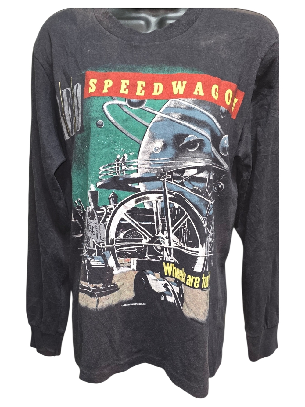 Vintage REO Speedwagon 1984 1985 Tour Shirt Single Stitch Wheels Are Turnin